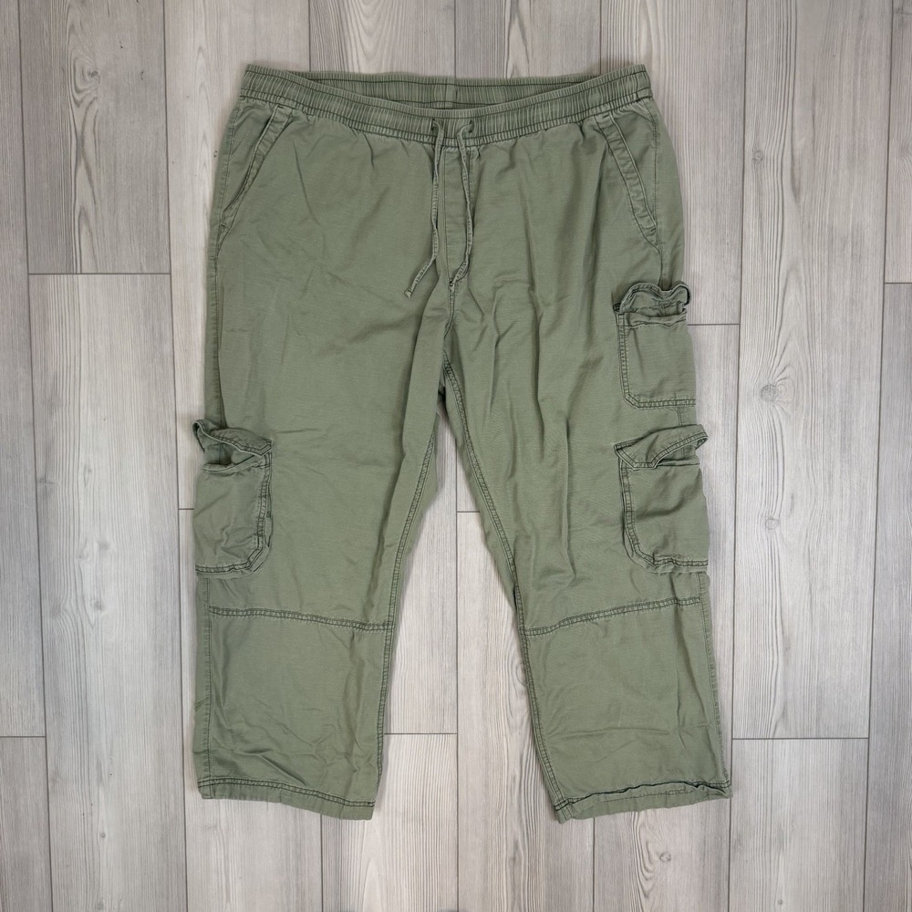 Old Navy Mid-Rise Wide Leg Drapey Cargo Pants Size XXL Bare Ground 813637